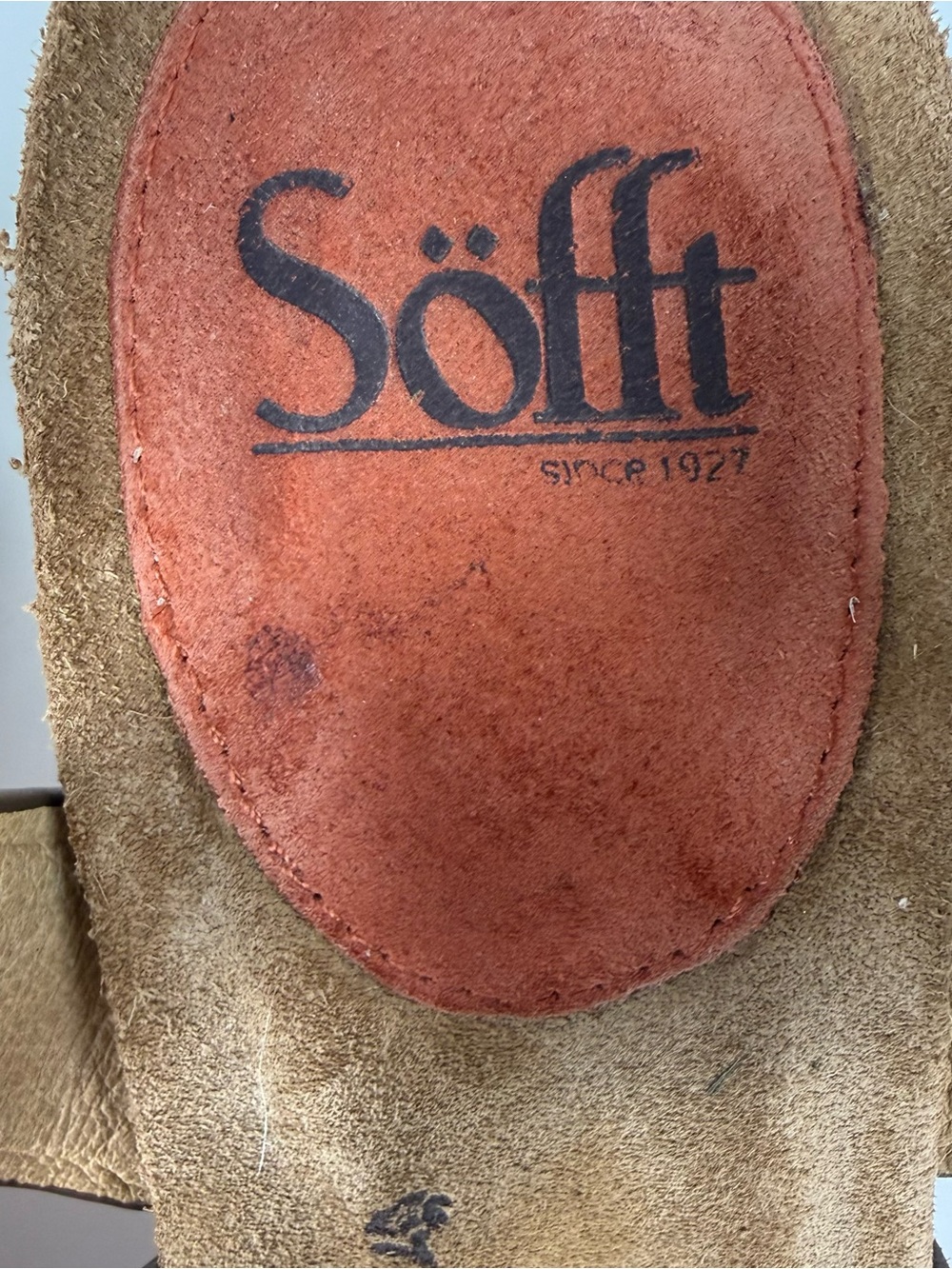 Sofft Casidy Coral Suede Platform Wedge Sandal Wicker Woven Shoes Size 10 - Picture 9 of 9